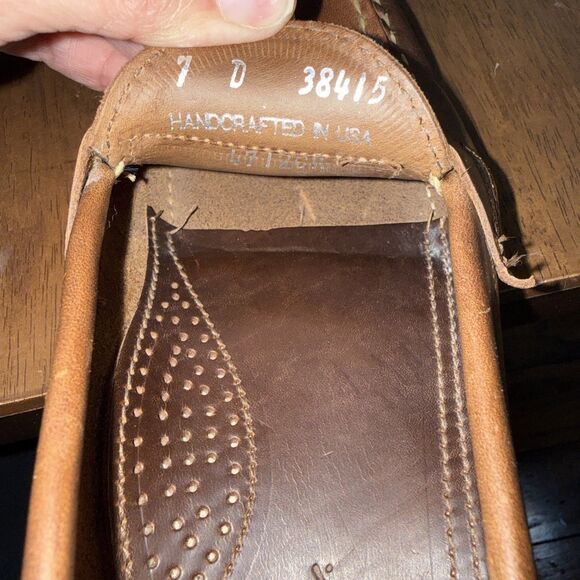 Canoos Brown Heritage Leather Penny Loafers Moc Toe Handmade USA Casual Men 7 main image 5